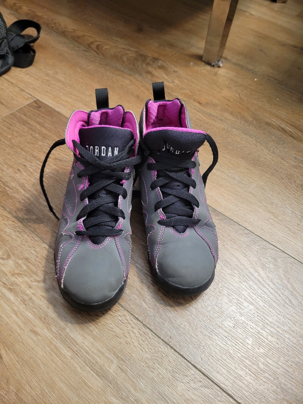 Jordan Kids' Gray & Pink High-Top Sneakers